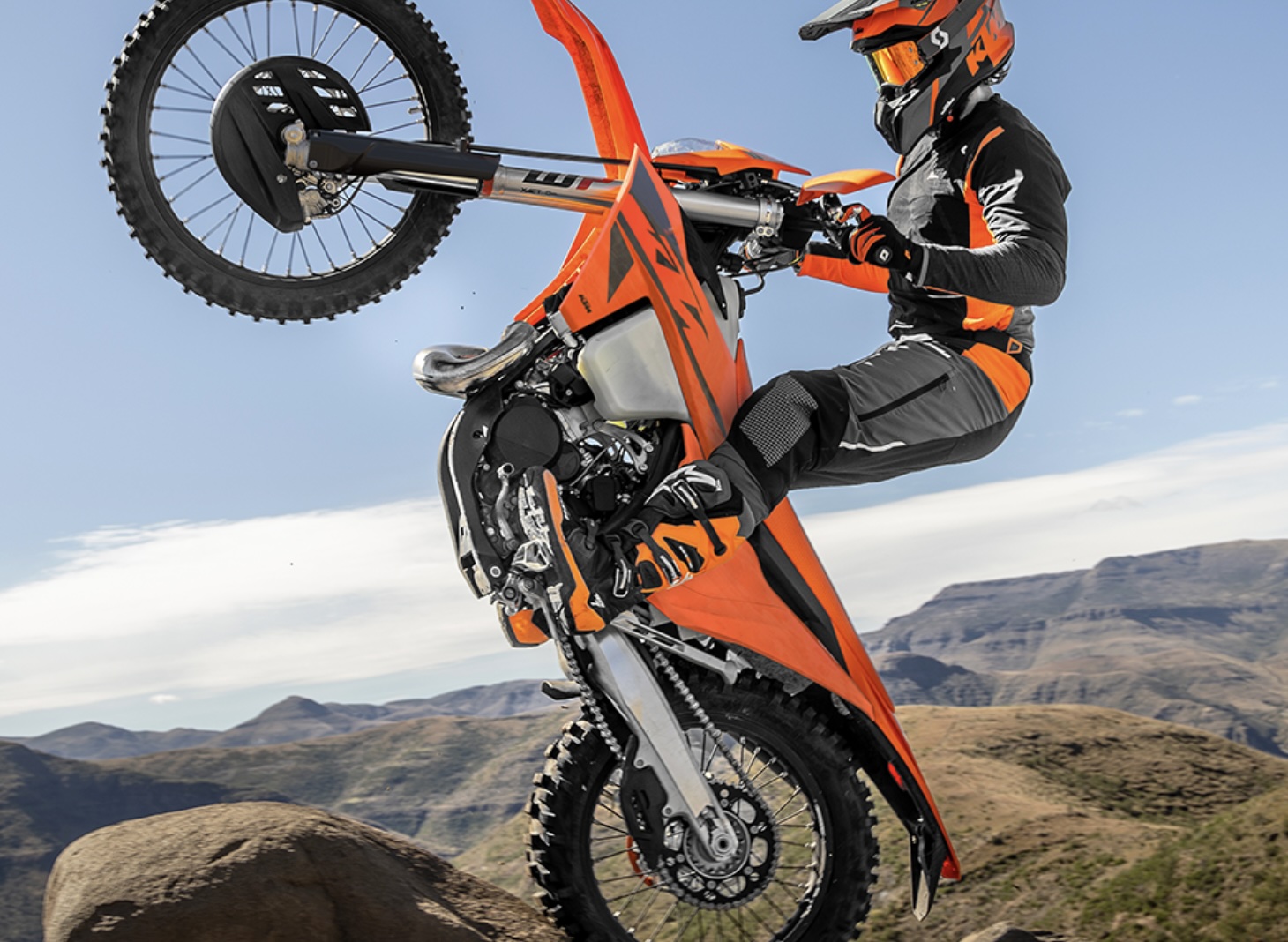 a ktm exc motorbike